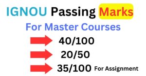 ignou passing marks for master course 2023